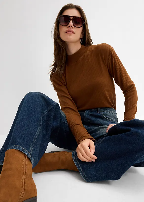 Wide leg jeans, high waist, bonprix