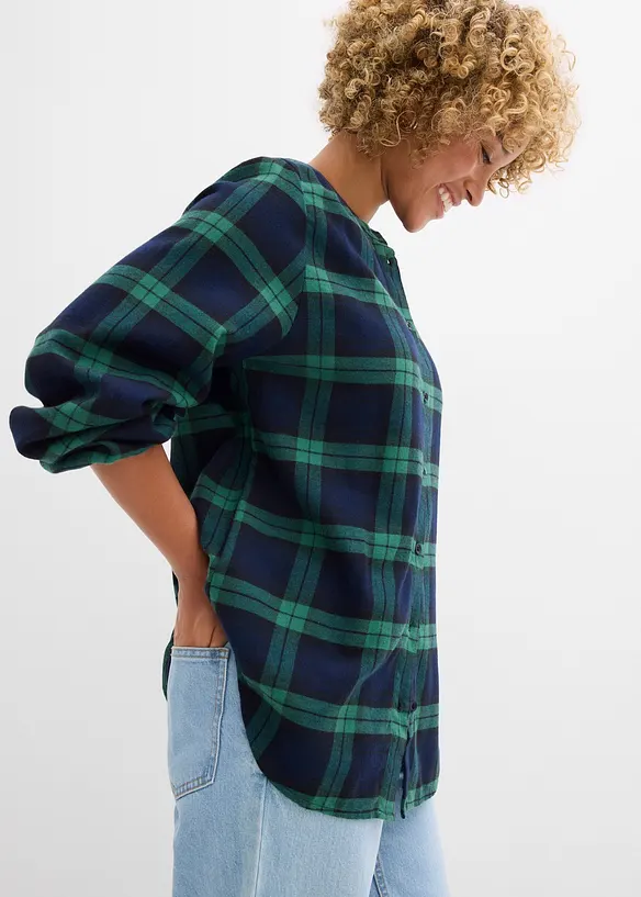 Flanellen blouse van puur katoen, bonprix