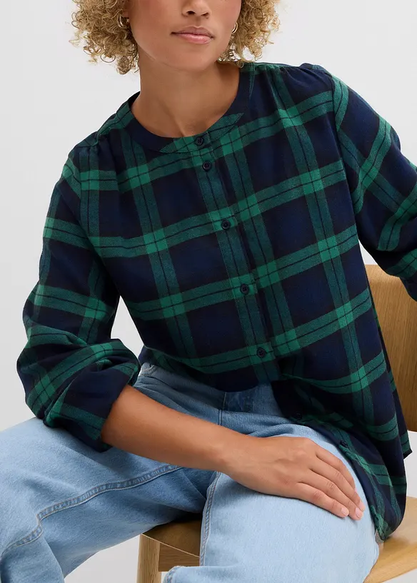 Flanellen blouse van puur katoen, bonprix