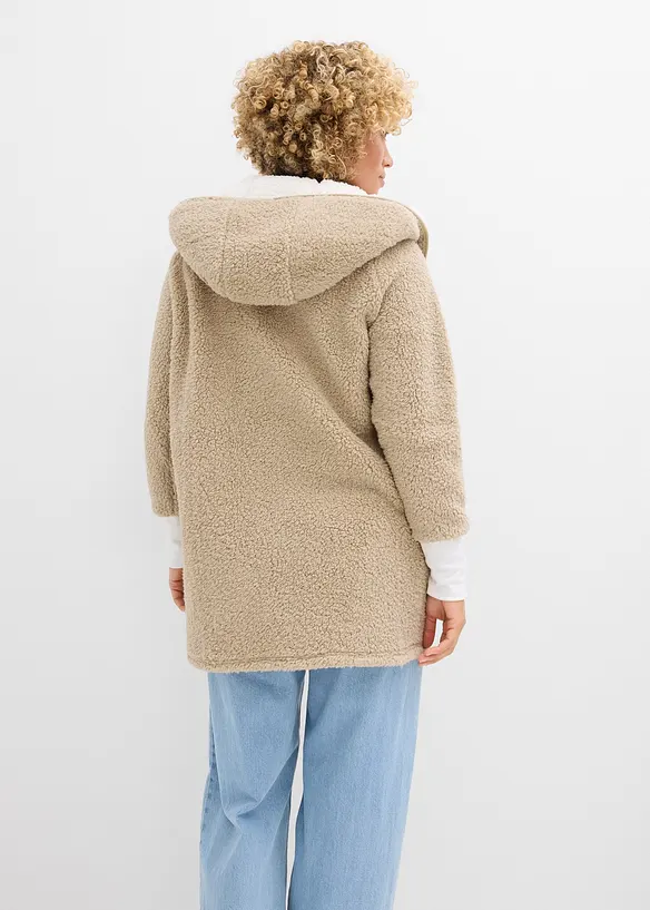 Teddy fleece vest, oversized, bonprix