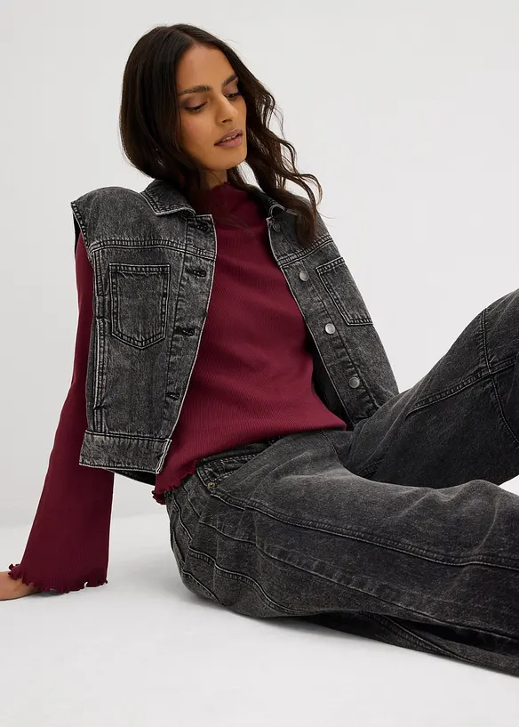 Geribd shirt van puur katoen, bonprix