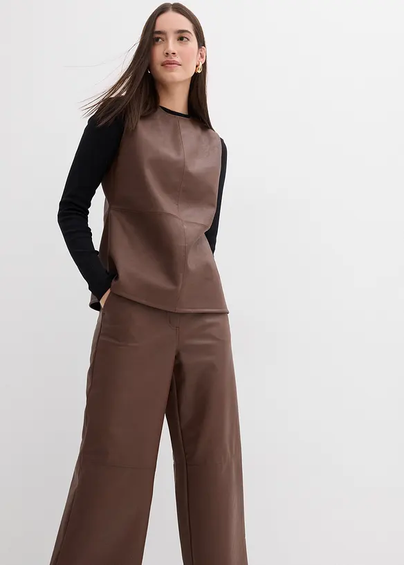 Imitatieleren broek, bonprix