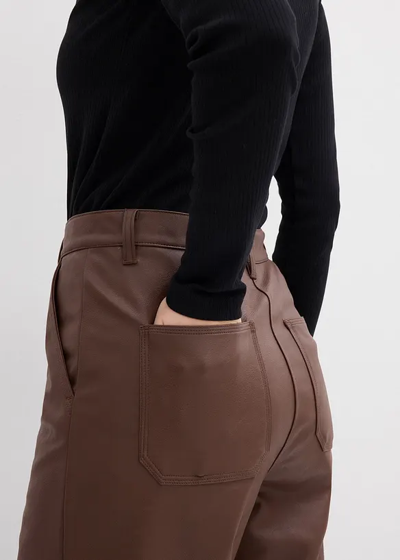 Imitatieleren broek, bonprix