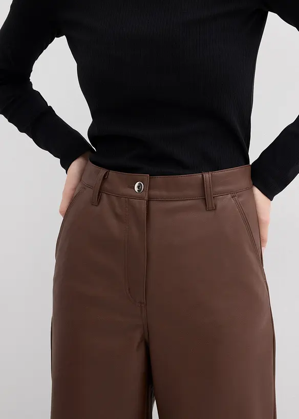 Imitatieleren broek, bonprix