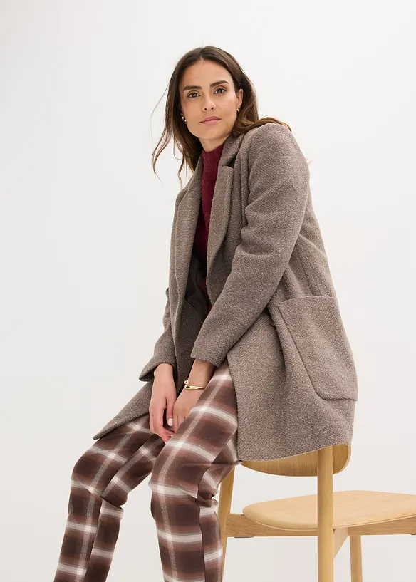 Korte jas in wollen look, bonprix