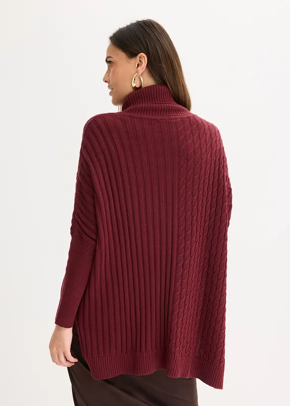 Oversized poncho trui, bonprix
