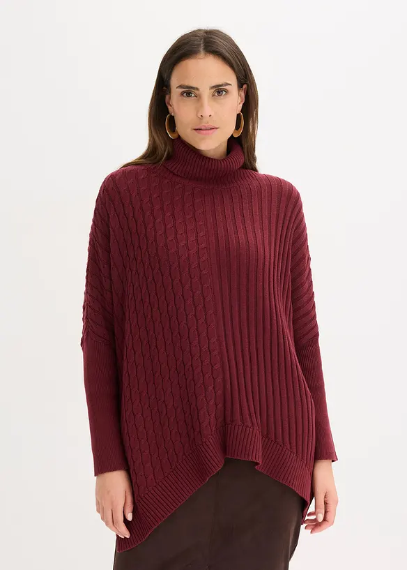 Oversized poncho trui, bonprix