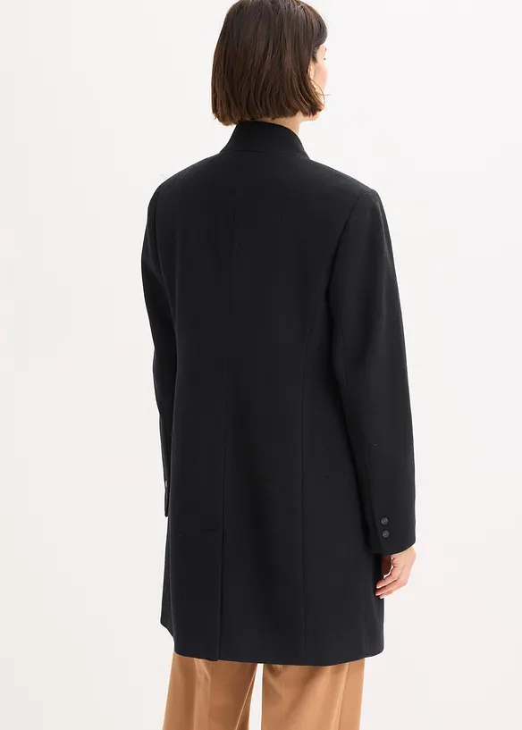 Korte coat in wollen look, bonprix