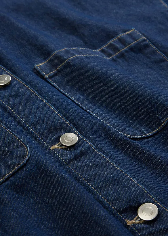 Oversized denim shacket van biologisch katoen, bonprix