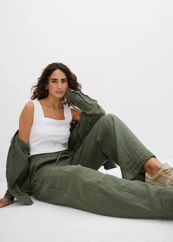 Instapbroek van luchtige mousseline, bonprix