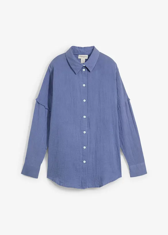 Oversized overhemd van luchtige mousseline, bonprix