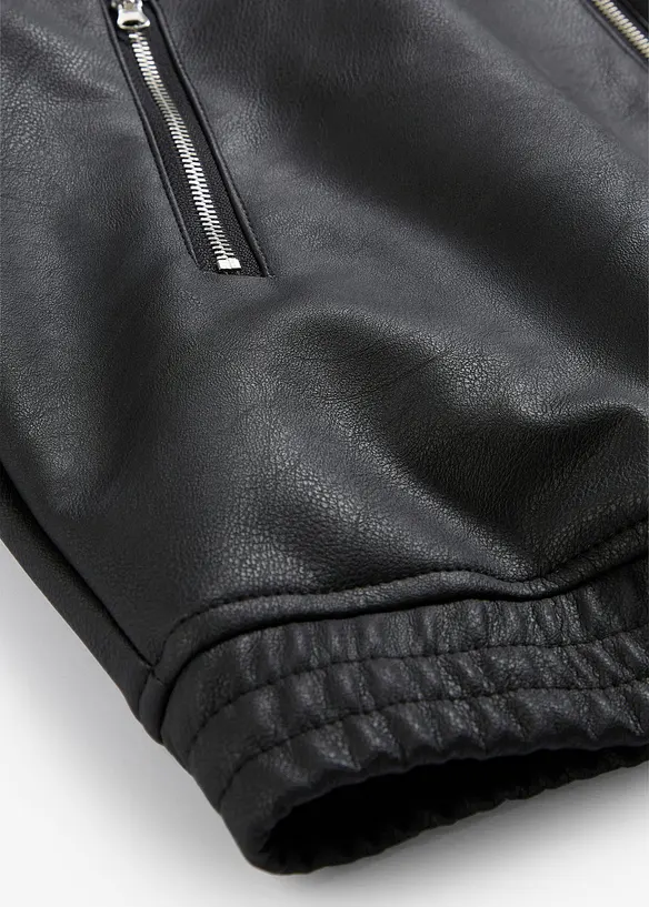 Oversized imitatieleren jas, bonprix