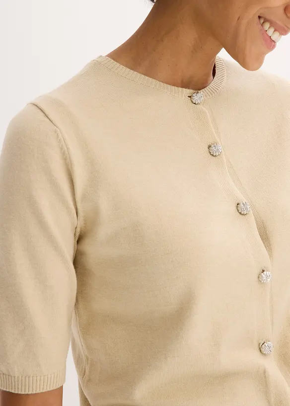 Vest met korte mouwen in een viscosemix, bonprix