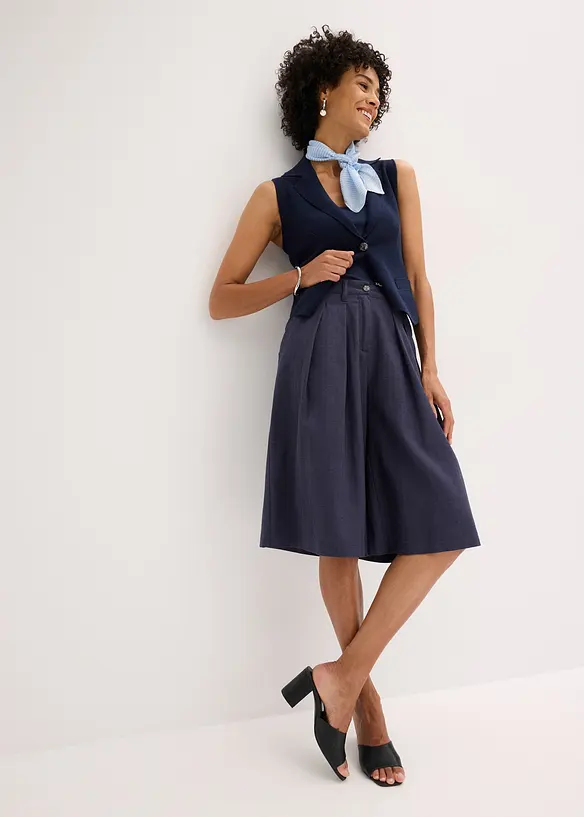 Bermuda met bandplooien, bonprix
