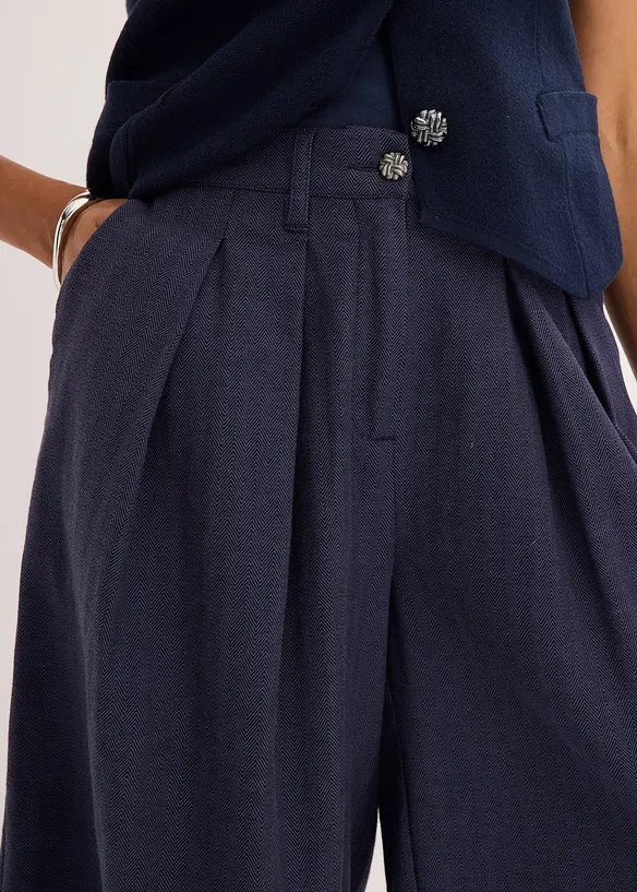 Bermuda met bandplooien, bonprix
