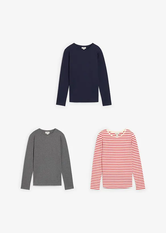 Longsleeve (set van 3), bonprix