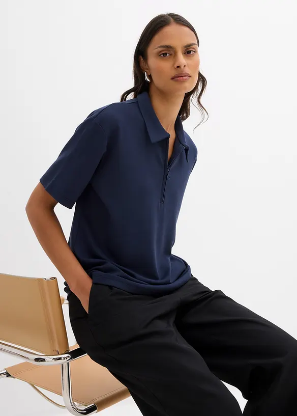 Poloshirt van viscosemix, bonprix