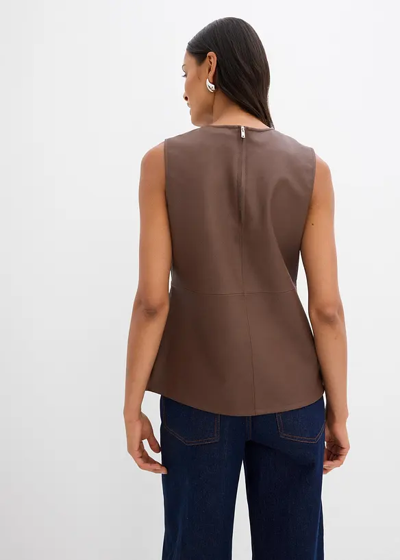 Imitatieleren top, bonprix