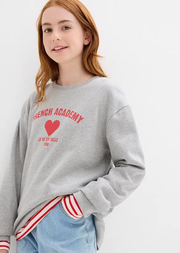Sweater van een zachte biologische katoenmix, bonprix