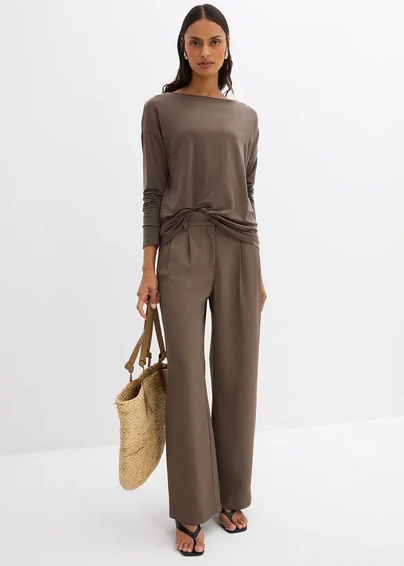 Longsleeve van viscosemix, bonprix