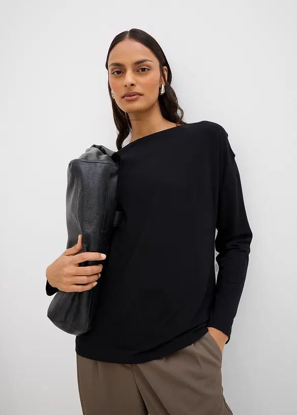 Longsleeve van viscosemix, bonprix