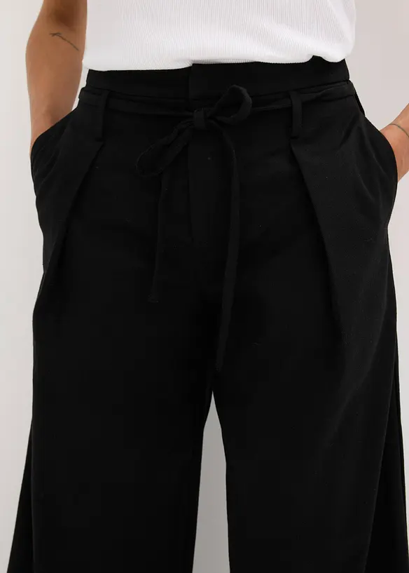 Bandplooibroek met ceintuur, bonprix