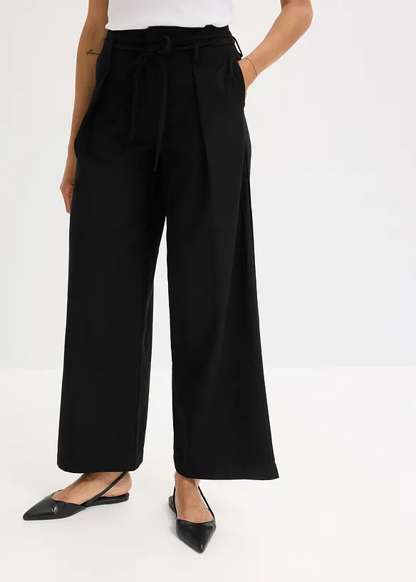 Bandplooibroek met ceintuur, bonprix