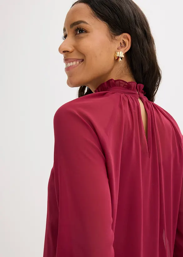 Chiffon jurk met volants, bonprix