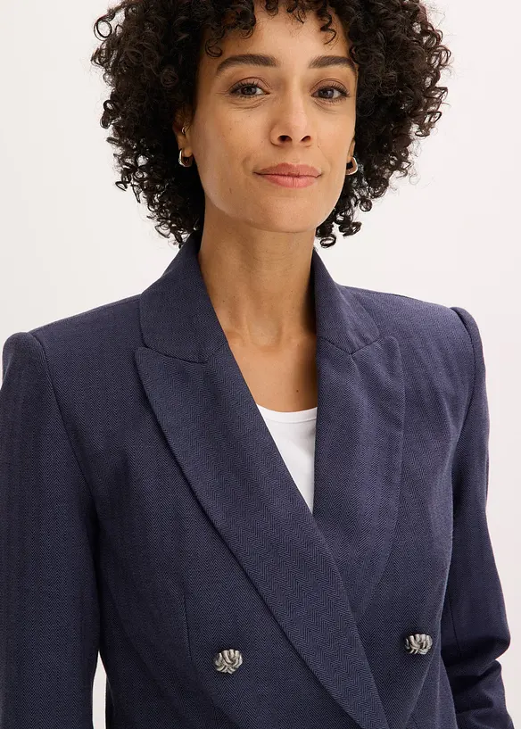Korte gestructureerde blazer, bonprix