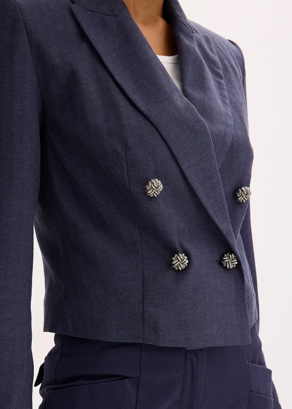 Korte gestructureerde blazer, bonprix