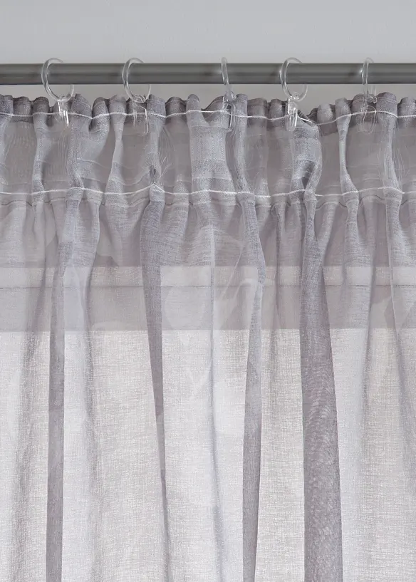 Transparant gordijn met gerecycled polyester (1 stuk), bonprix