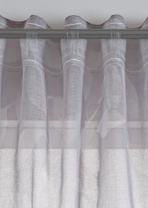 Transparant gordijn met gerecycled polyester (1 stuk), bonprix