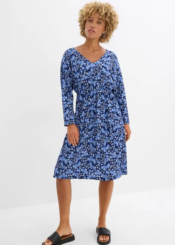 Jersey jurk van crêpe, bonprix