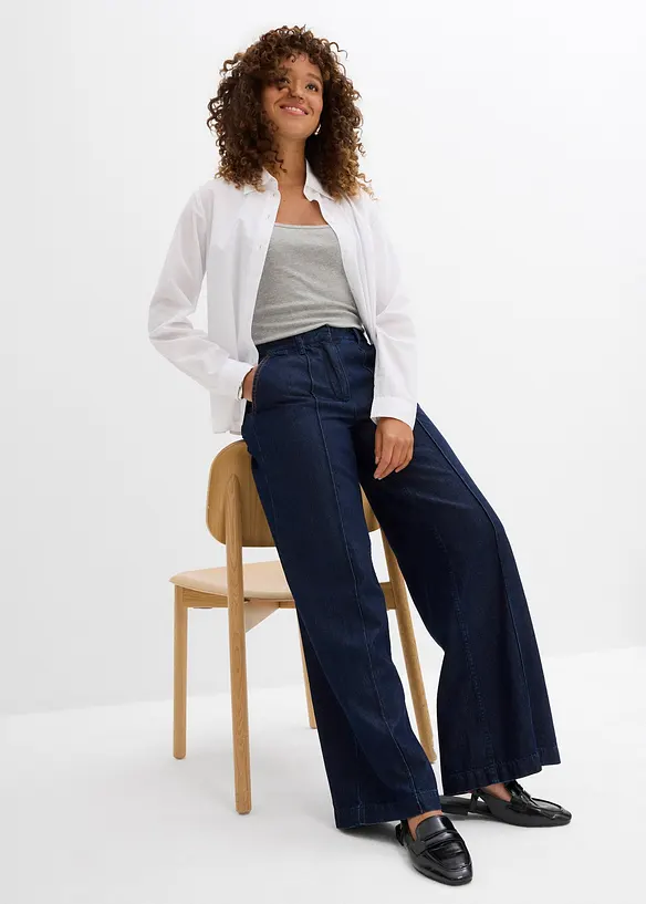 Wide leg jeans high waist, super soft, bonprix