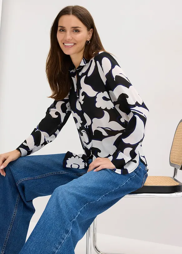 Gedessineerde blouse, bonprix
