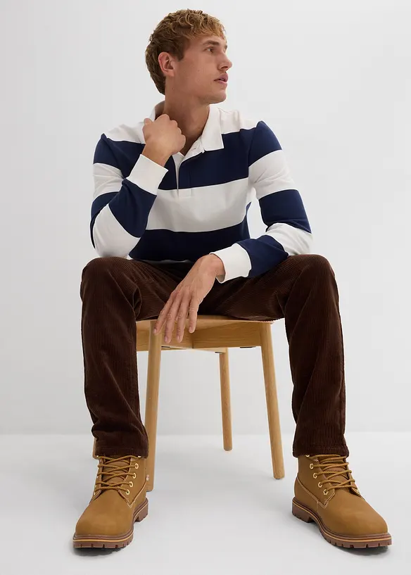 Slim fit stretch corduroy broek met comfort fit, bonprix