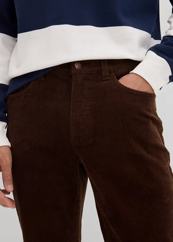 Slim fit stretch corduroy broek met comfort fit, bonprix