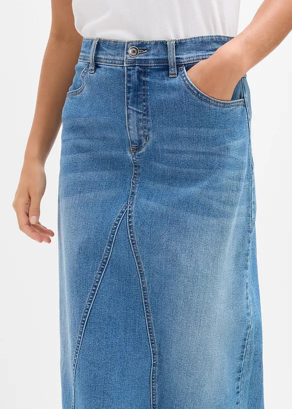 High waist stretch spijkerrok, bonprix