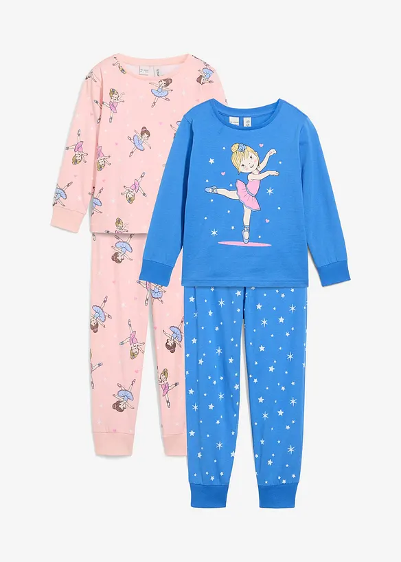 Pyjama van biologisch katoen (4-dlg. set), bonprix