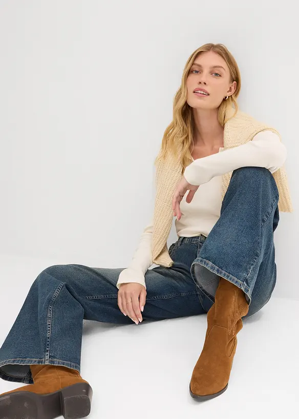 Wide leg jeans, high waist, bonprix