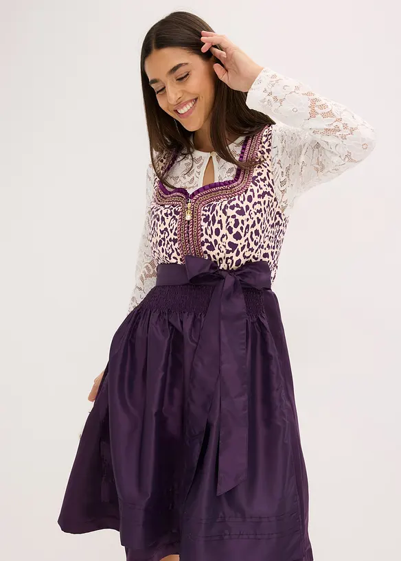 Dirndl met schort met borduursel (2-dlg. set), bonprix