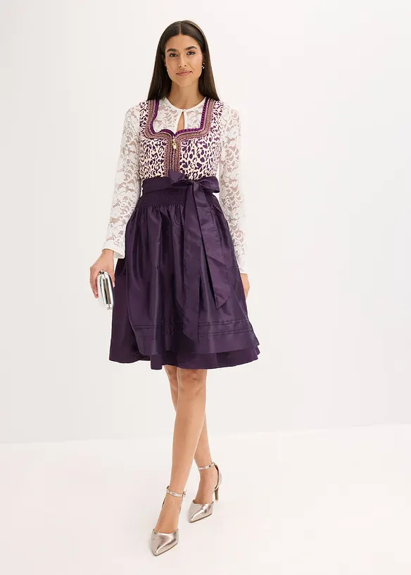 Dirndl met schort met borduursel (2-dlg. set), bonprix