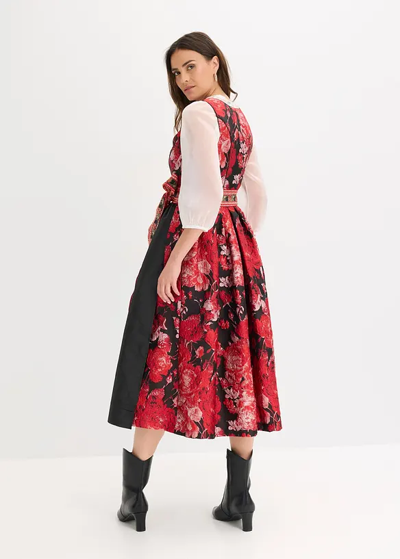 Dirndl met schort met borduursel (2-dlg. set), bonprix