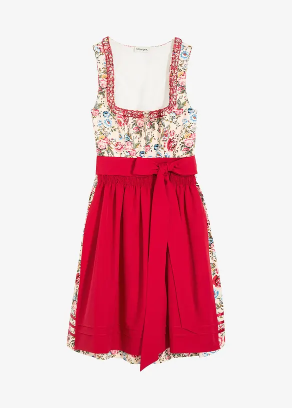 Dirndl met geborduurde schort (2-dlg. set), bonprix