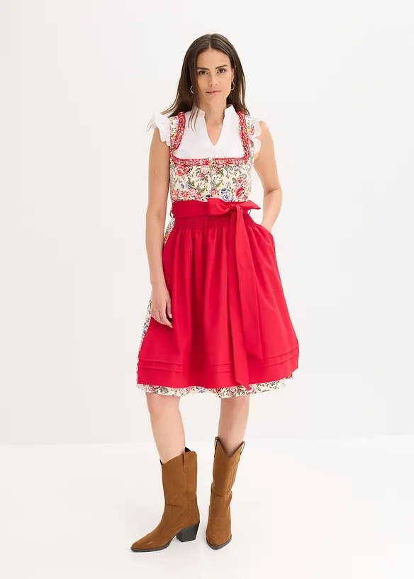 Dirndl met geborduurde schort (2-dlg. set), bonprix