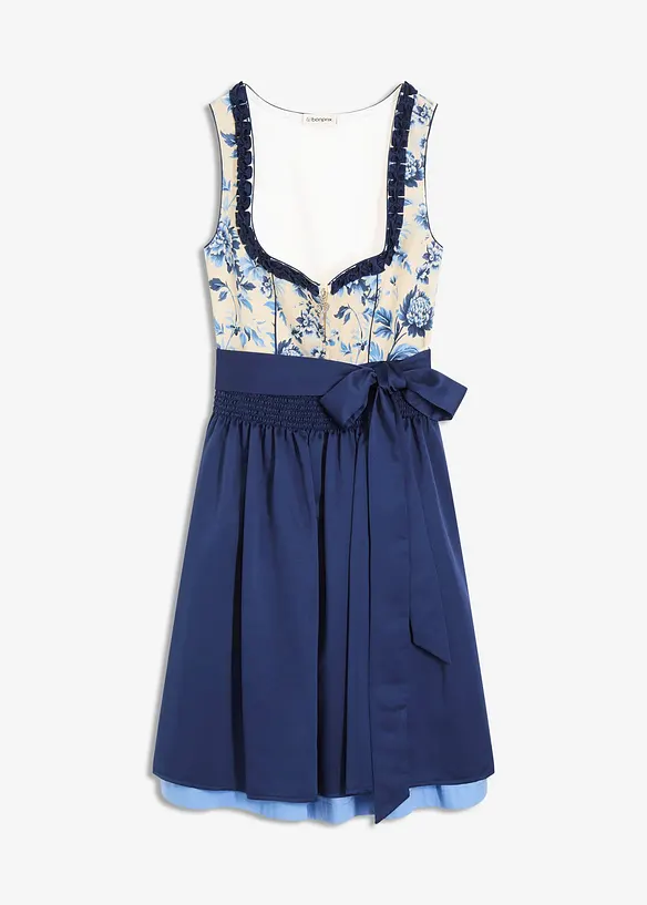 Dirndl met geborduurde schort (2-dlg. set), bonprix