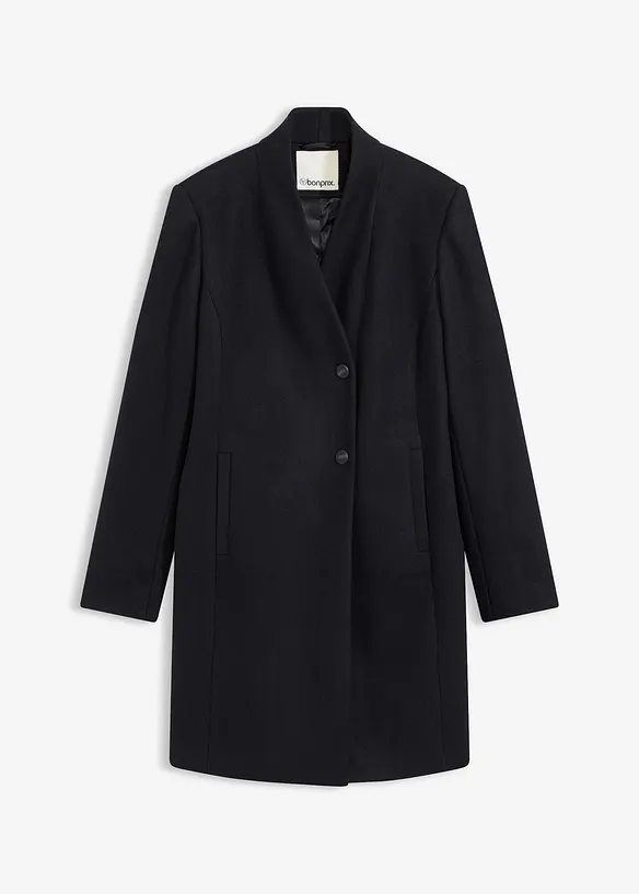 Korte coat in wollen look, bonprix