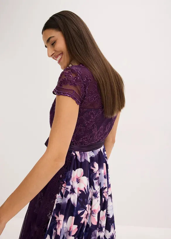 Dirndl met borduursel en fluwelen rok (2-dlg. set), bonprix