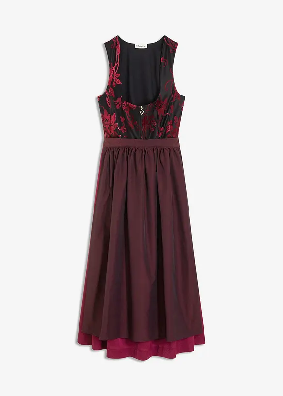 Dirndl met fluweel in midi lengte (2-dlg. set), bonprix