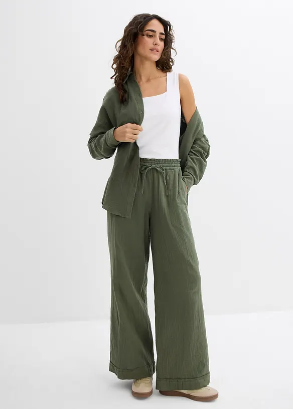 Instapbroek van luchtige mousseline, bonprix